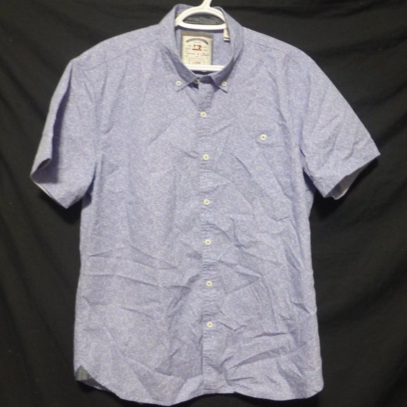THREAD & CLOTH, large, button down short sleeve shirt with pocket, GUC - Picture 2 of 13